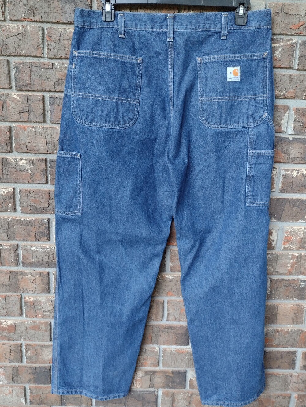 Carhartt FR Flame Resistant Jeans 35x30.5 Blue FRB13 CAT2 Carpenter Original Fit
